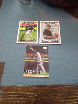 Lot of witnessed in-person signatures 3 on a Wilson Betemit and a Ted lilly and Miguel Cabrera