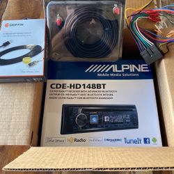 Alpine CDE-HD 148 BT Car Stereo” Brand new in box”