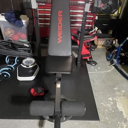 Adjustable Weight Bench With Extras