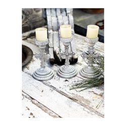 Set 3 Vintage Cross Candleholders