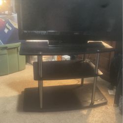 3 Shelf Wood TV Stand 