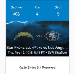 Chargers vs 49ers