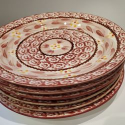 Temptations Salad Plate Set Of 6 Old World by Tara 8" 