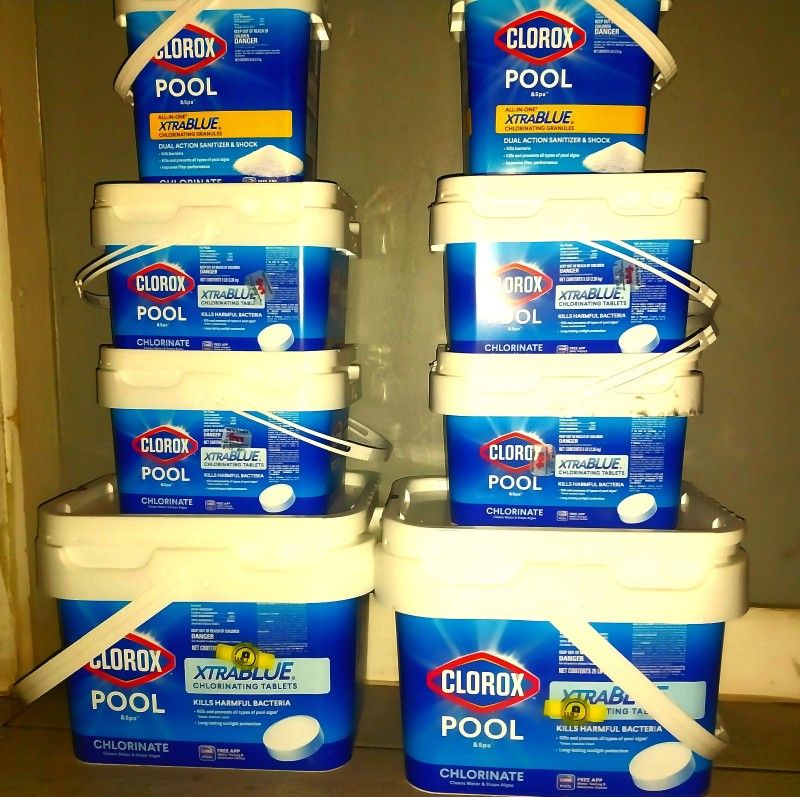 MAKE AN OFFER WILLING TO NEGOTIATE!! CLOROX Pool&Spa XtraBlue 3” Chlorinating Tablets, Kills Bacteria & Stops Algae