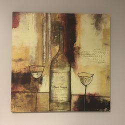 Wine Bottles I By Jane Bellows Canvas