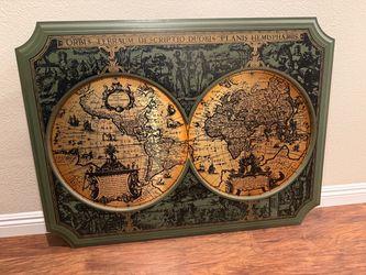 Masketeers Brass Globe Map