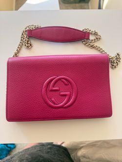 Pink Gucci Soho Wallet on Chain Bag