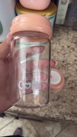 Glass milk bottles