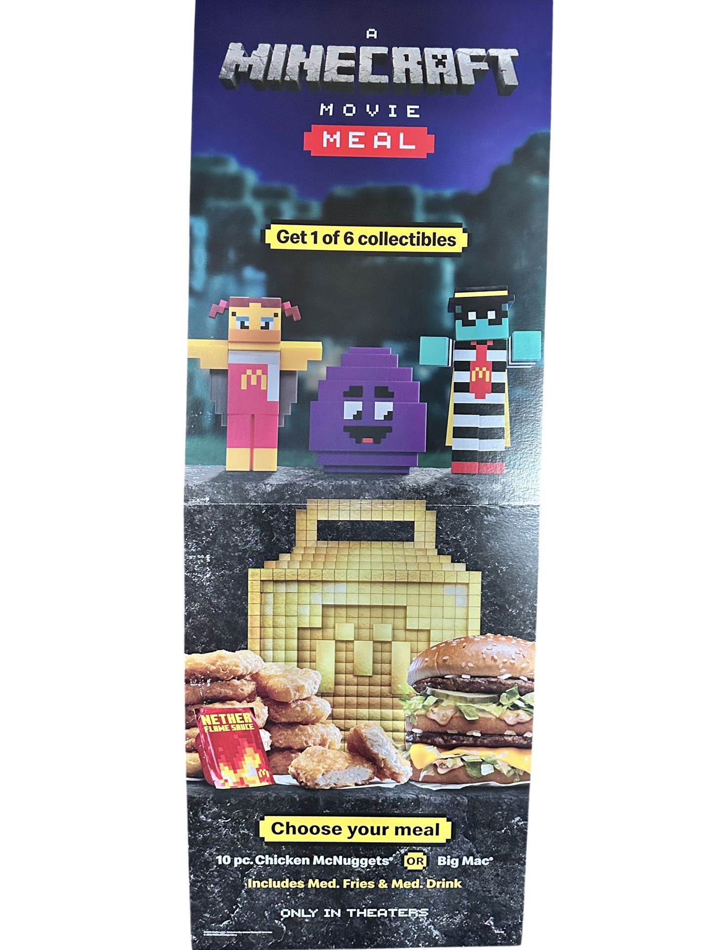 McDonalds Minecraft Movie Poster Board