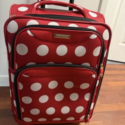 Disney American Tourister Minnie Mouse Polka Dot 21" Spinner Suitcase