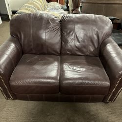 Brown Leather Couch