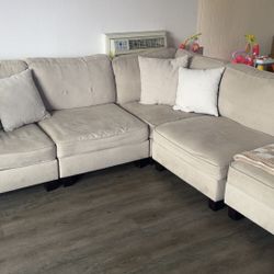 Sectional Couch + ottoman 