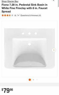 Glacier Bay Fiona Collection Pedestal Basin