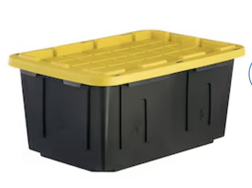 Project Source Commander Large 27-Gallon Heavy Duty Storage Bins (108-Quart) with Standard Snap Lid
