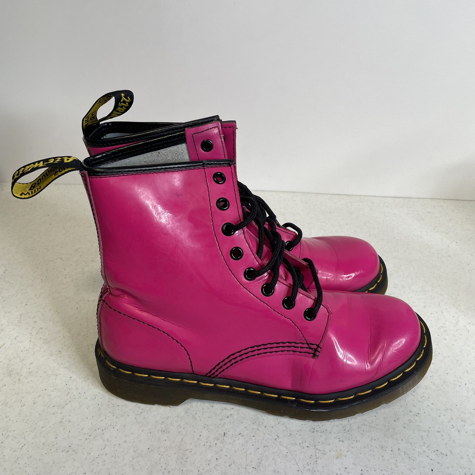 Dr Marten Pink Combat Boots