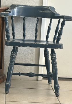 Blue antique pine chair. 2 Set