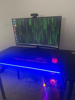 Gaming PC Desktop Setup with Monitor