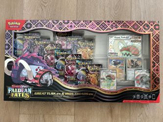 Paldean Fates Great Tusk ex and Iron Treads ex Premium Collection  Pokemon