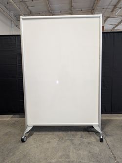 Mobile Whiteboard Room Divider with Rolling Casters