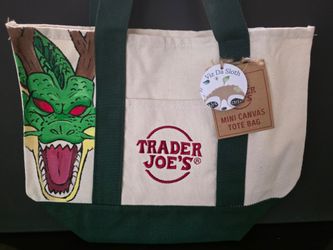 Shenron Handpainted on mini Trader Joe's tote