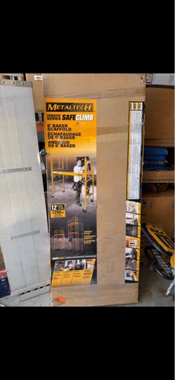 MetalTech Safeclimb 6 ft. Baker Scaffold with Platform and Included Trap Door, 1250 lbs. Load Capacity Our price $170 Retail price $339