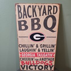 11x20 Indoor Outdoor BBQ Sign Georgia Bulldogs