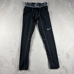 Nike Pro Tights Men’s Medium Black Training Stretch Gym Work Out Fitness #3D