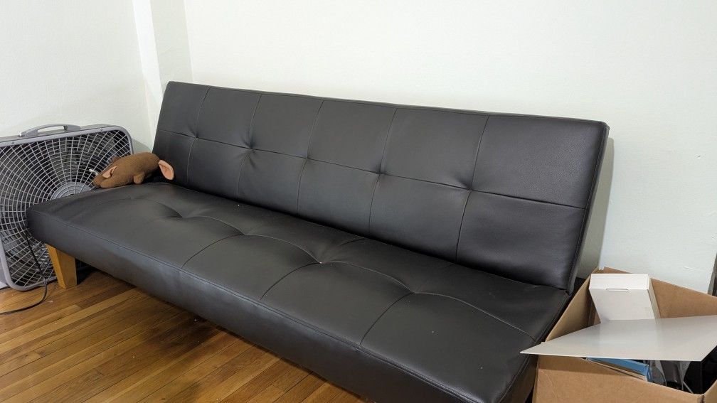 Futon Leather Sofa Bed 