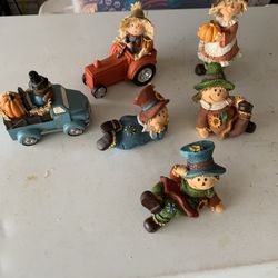 6 PCs Set Of Scarecrows Table Decorations In Various Poses