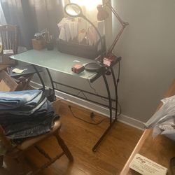 Glass Top Desk 