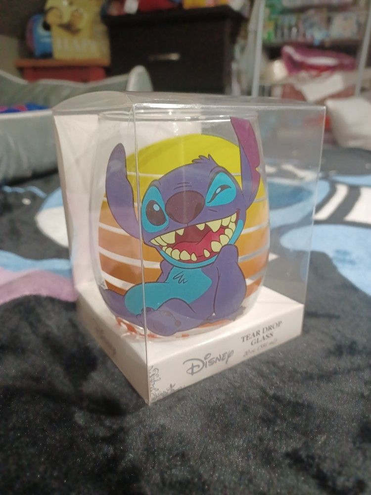 Disney's Stitch Tear Drop Glass