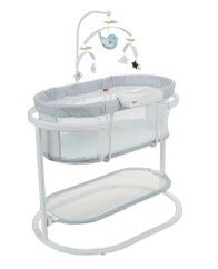 Fisher-Price Soothing Motions Bassinet for Baby with Lights Music & Vibrations, Windmill