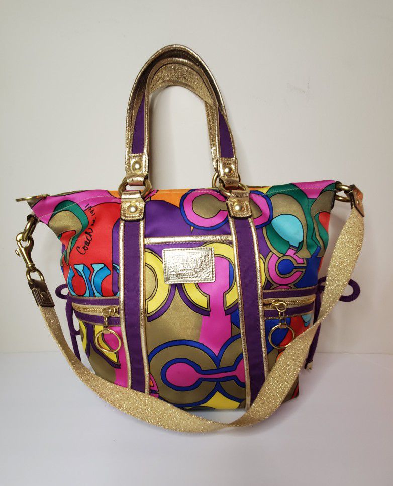 Coach Poppy Multicolored Women's Handbag 