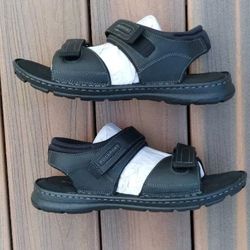 NEW Rockport Men's Darwyn Quarter Strap Sandals US Men Size 10 Black