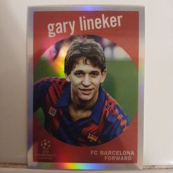 Gary lineker card Fc barcelona forward