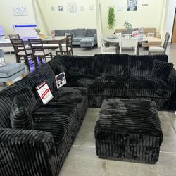 New Black Sectional 