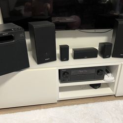 Pioneer receiver and Sony speakers and subwoofer 