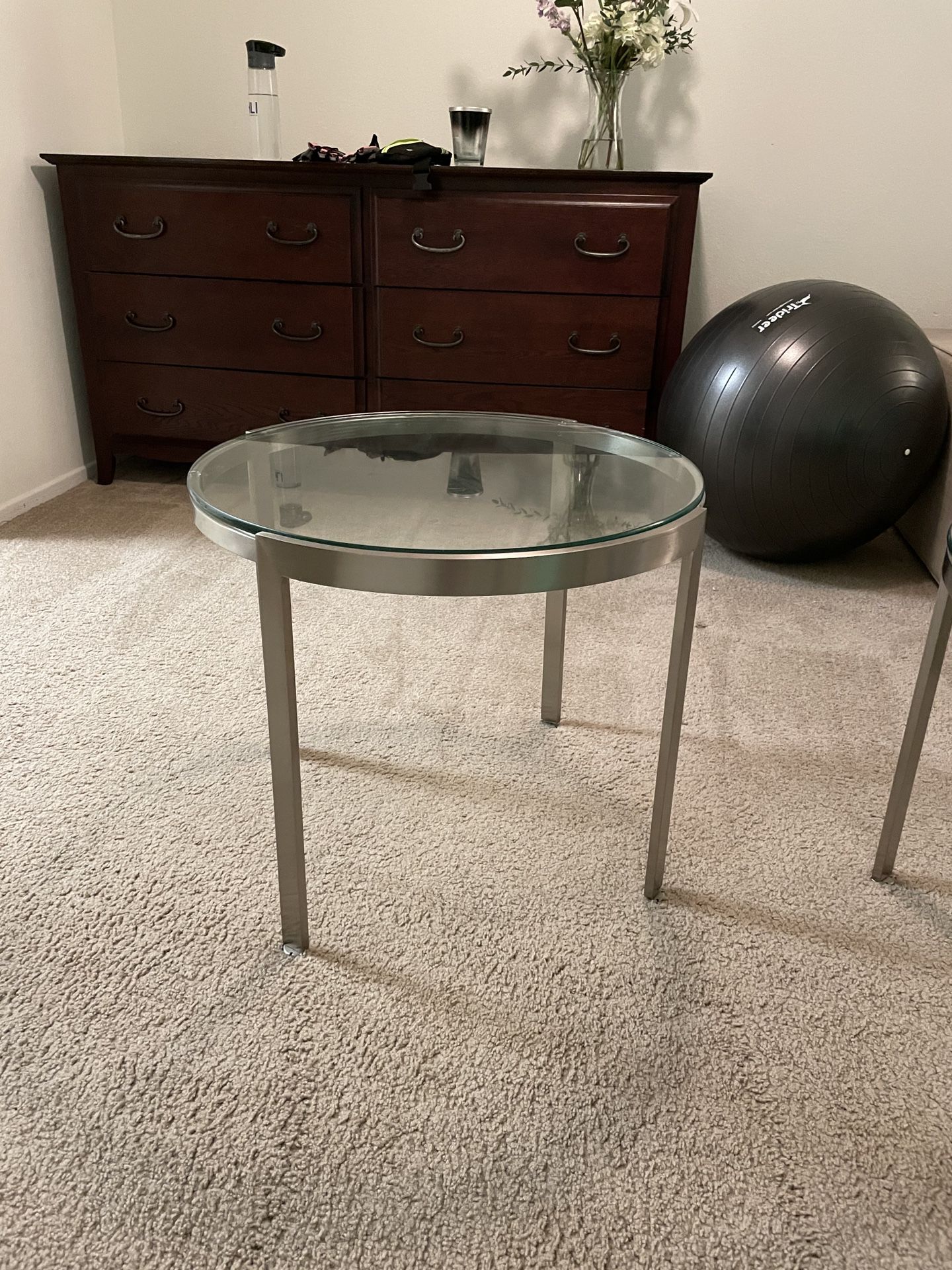 luxury stainless steel end table (pair)