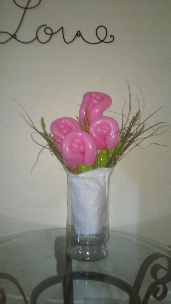 Balloon rose bouquets.