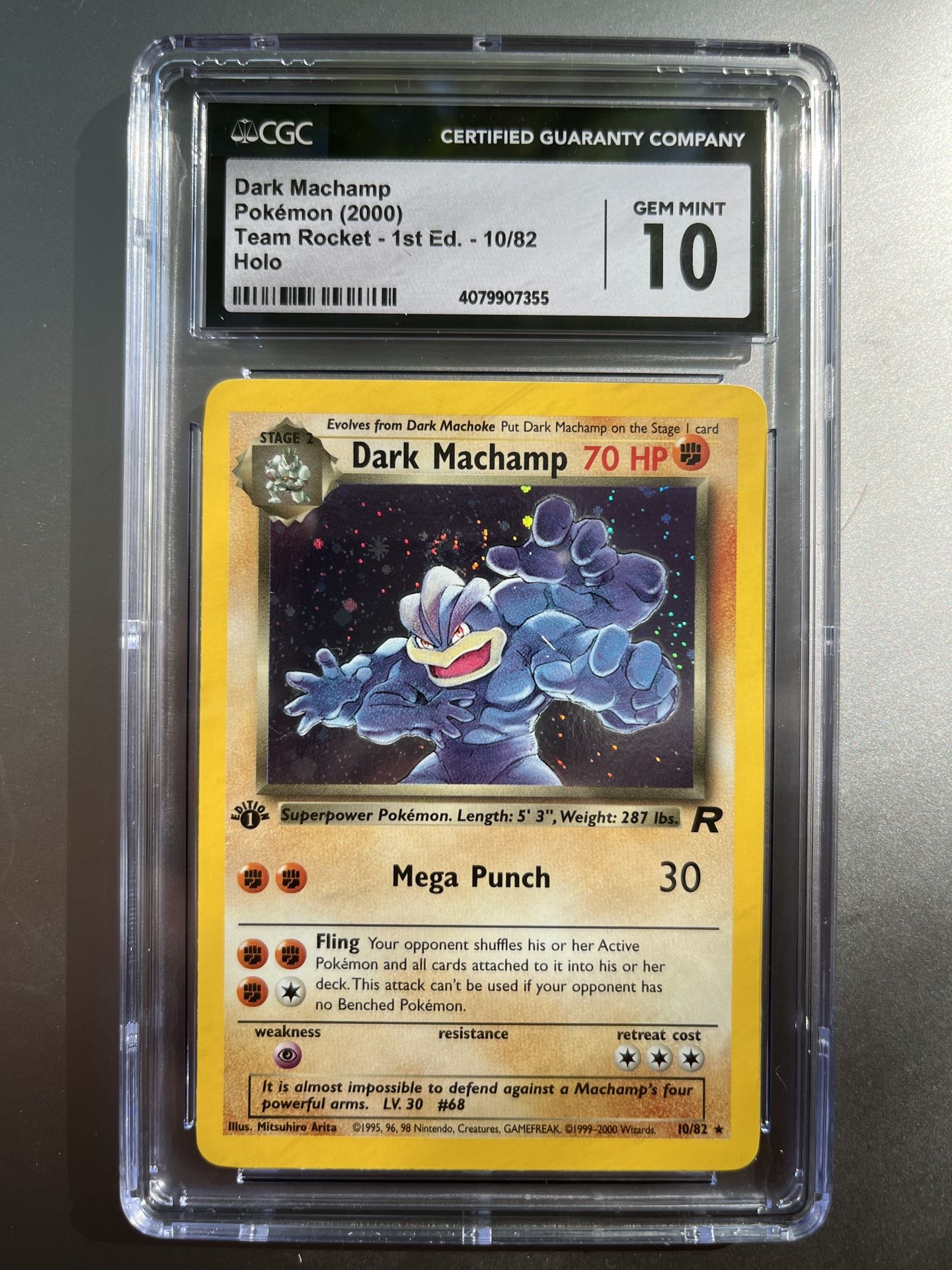 1st Ed Dark Machamp #10 CGC 10