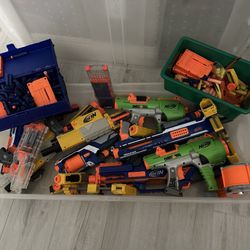 Nerf Guns, Bullets And Ammo Clips