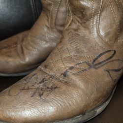 Jon Pardi And Lauren Alaina Signed Boots