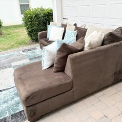 Soft Microfiber Sectional Sofa 