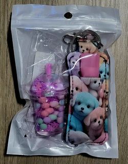 Lip Gloss & Hello Kitty Keychain 