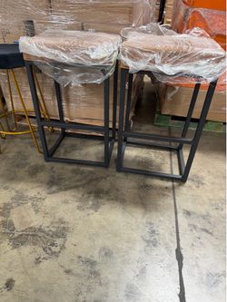 30inch tall Yaheetech Set of 2 Bar Stools with Footrest Counter Stool Counter Height Backless Stool Durable for Dining Room/Café/Bar/Kitchen