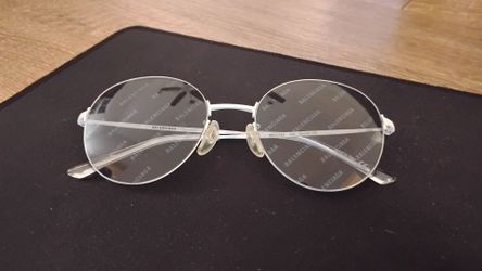 Balenciaga Round Logo-Print Sunglasses (BB0016SK) with Leather Case
