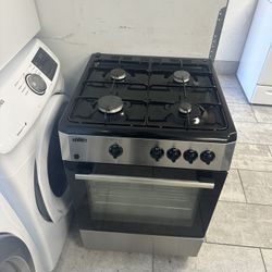 Summit 24 Inc 2.7 Cu.ft Slide Gas Range In Steinless Steel And Black