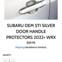 SUBARU STI SILVER DOOR HANDLE PROTECTORS 2022+ WRX