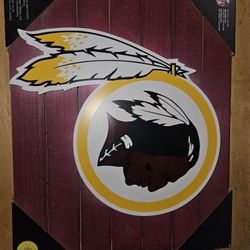 Redskins Light Up Wooden Sign