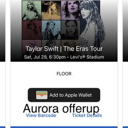 Taylor Swift Tickets Santa Clara 7/29 Thumbnail